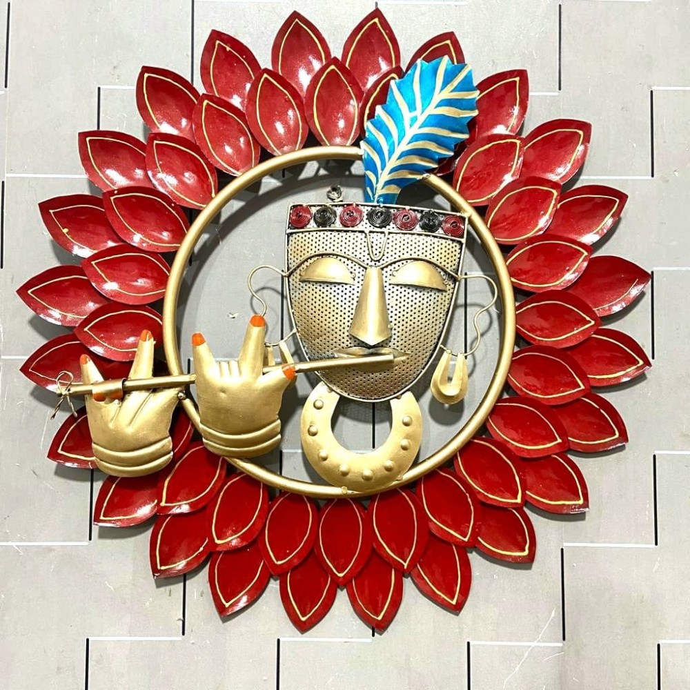 BANSURI KRISHNA RED COLOUR ( 24X24 INCH )