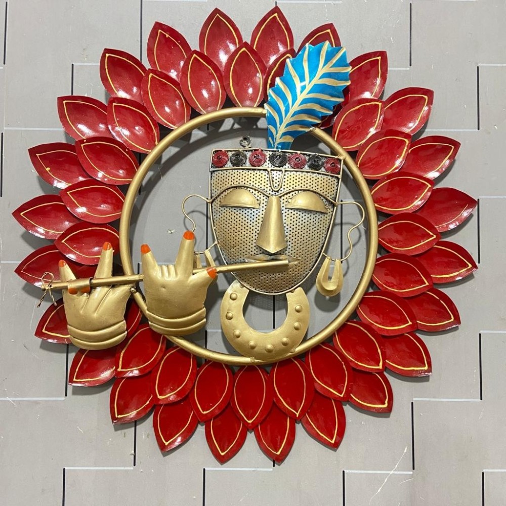 BANSURI KRISHNA RED COLOUR ( 24X24 INCH )