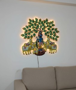 7 COW  LORD KRISHNA TREE ( 37X37 INCH)
