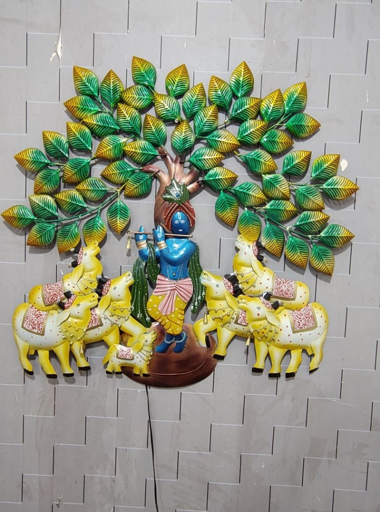 7 COW  LORD KRISHNA TREE ( 37X37 INCH)