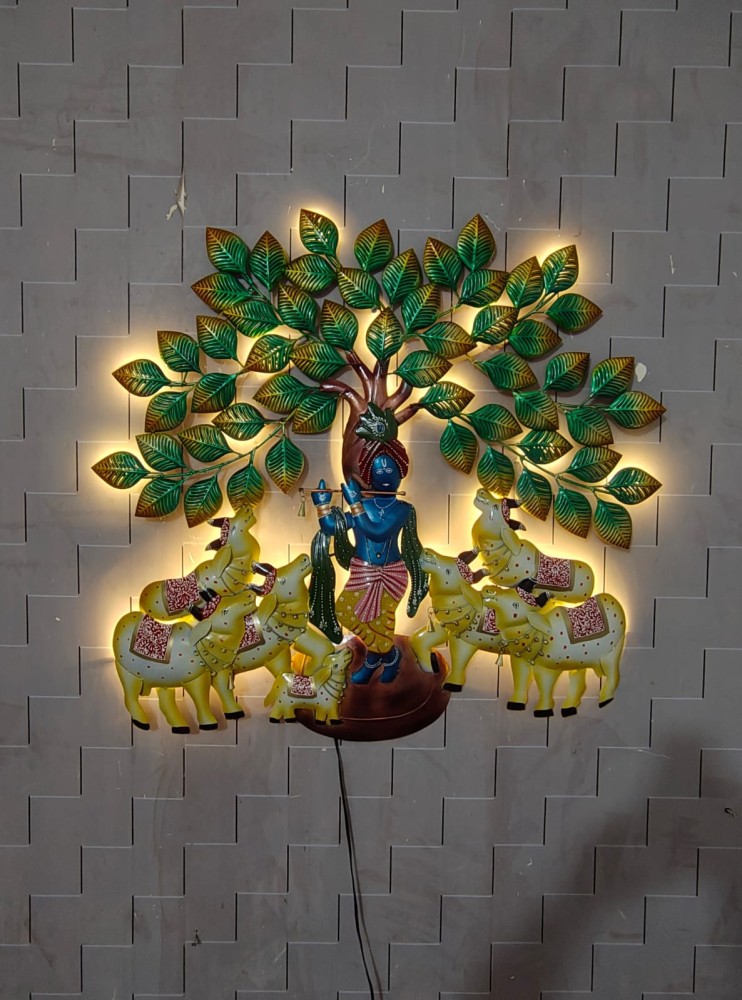 7 COW  LORD KRISHNA TREE ( 37X37 INCH)